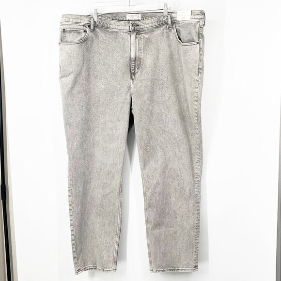 Abercrombie & Fitch The ‘90s Straight Jeans Ultra High Rise Gray NEW - Picture 1 of 8